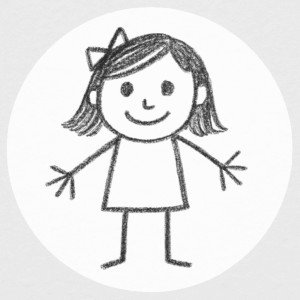 Eine Kinder-Zeichnung ist Symbol für eine erfolgreiche Absolventin der Nichtschülerprüfung